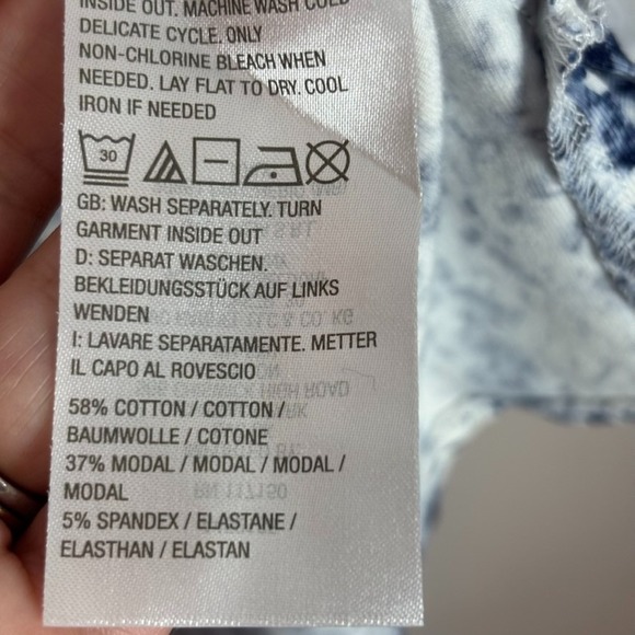 Belle Kim Gravel Womens Blue Leopard Print Long Sleeve Stretch Top sz 1X Comfort - Picture 6 of 10